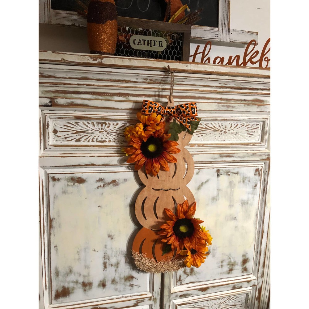 Fall Stacked Pumpkins, Pumpkins, Fall Decor, Wall Hanging, Door Hanger